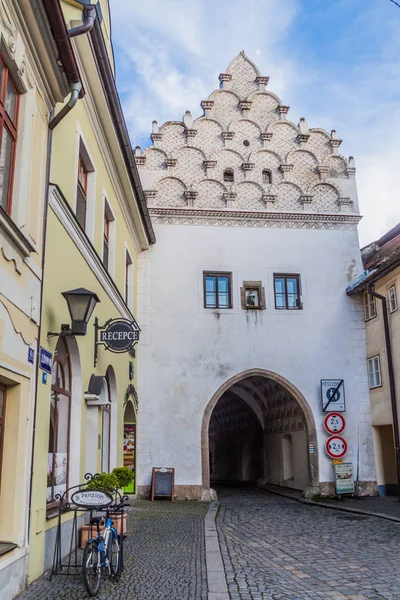 Trebon República Checa Junio 2016 Puerta Svinenska Casco Antiguo Trebon —  Fotos de Stock