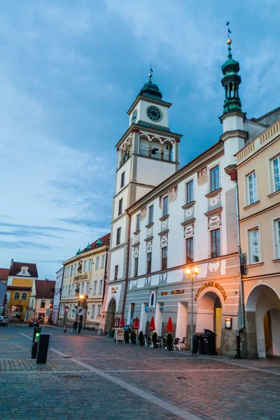 Trebon Czechy Czerwca 2016 Ratusz Staromiejski Placu Masaryka Starym Mieście — Zdjęcie stockowe