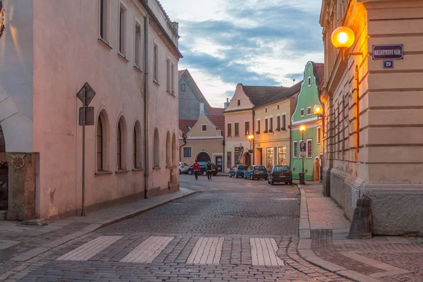 Trebon Чеська Республіка Червня 2016 Вулиця Мощених Старому Місті Требон — стокове фото