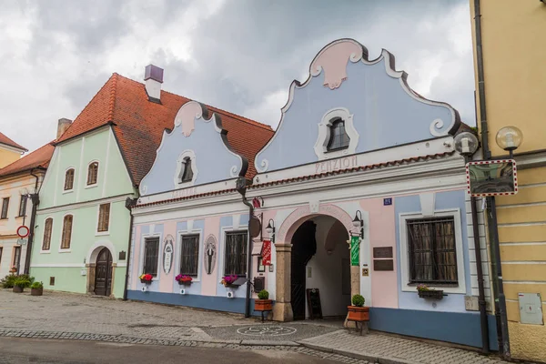 Trebon República Checa Junio 2016 Casas Tradicionales Casco Antiguo Trebon —  Fotos de Stock