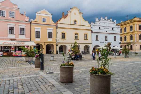 Trebon República Checa Junio 2016 Plaza Masaryk Casco Antiguo Trebon — Foto de Stock