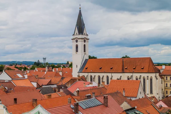 Kostel Svatého Gilese Marie Royal Starém Městě Trebon Česká Republika — Stock fotografie