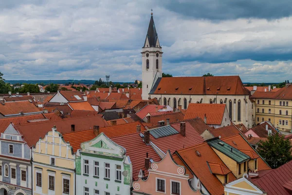 Kostel Svatého Gilese Marie Royal Starém Městě Trebon Česká Republika — Stock fotografie