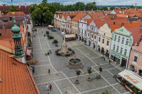 Trebon República Checa Junio 2016 Plaza Masaryk Casco Antiguo Trebon — Foto de Stock