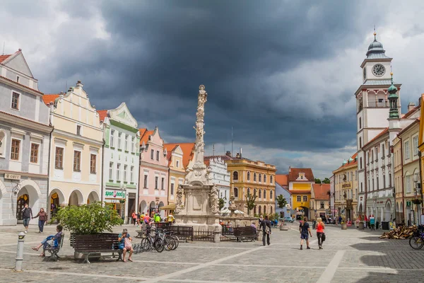 Trebon Republika Czeska Czerwca 2016 Plac Masaryka Starym Mieście Trebon — Zdjęcie stockowe