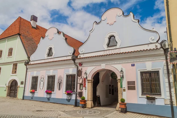 Trebon República Checa Junio 2016 Casas Tradicionales Casco Antiguo Trebon — Foto de Stock