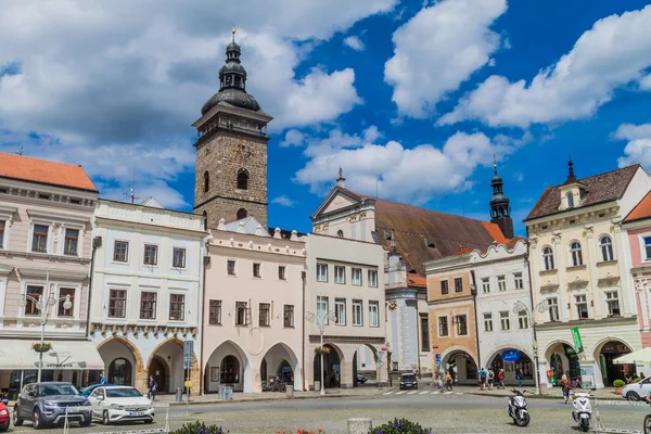 Ceske Budejovice República Checa Junio 2016 Edificios Premysl Otakar Plaza — Foto de Stock