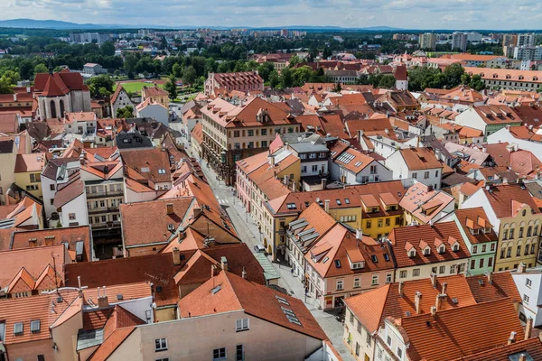 Ceske Budejovice, Çek Cumhuriyeti'nde havadan görünümü