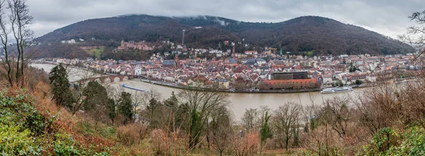 Panorama Heidelbergu Hradem Německo — Stock fotografie