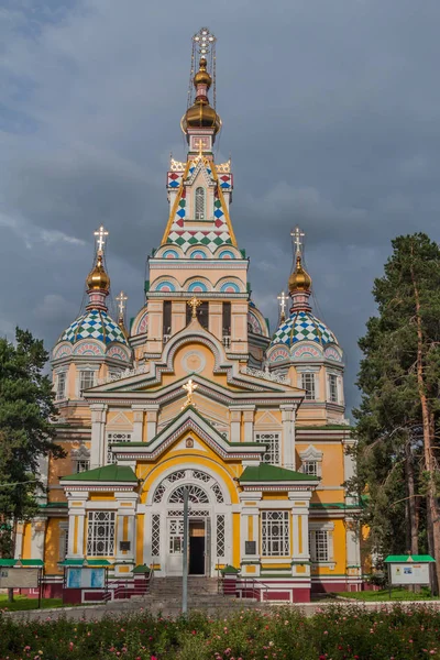 Himmelfahrtskathedrale Zenkow Kathedrale Russisch Orthodoxe Kathedrale Panfilow Park Almaty Kasachstan — Stockfoto