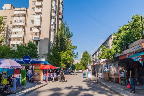 Bishkek Kyrgyzstan Maggio 2017 Strada Nel Quartiere Vostok Bishkek Capitale — Foto Stock