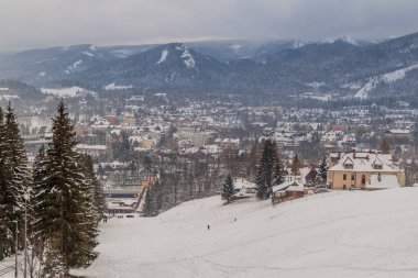 Zakopane, Polonya'nın kış hava görünümü