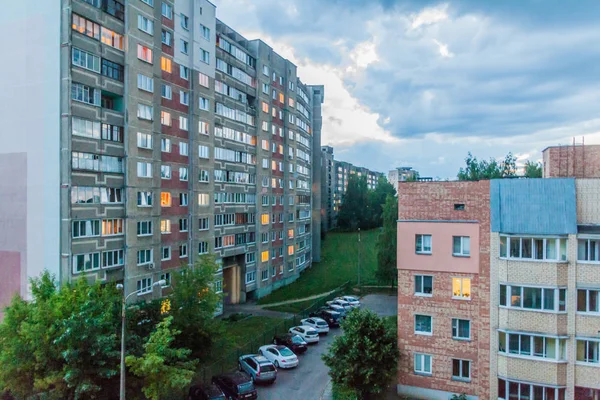 Edificios Apartamentos Hormigón Minsk Bielorrusia — Foto de Stock