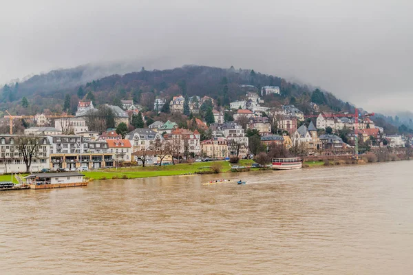 Floden Neckar Heidelberg Tyskland — Stockfoto