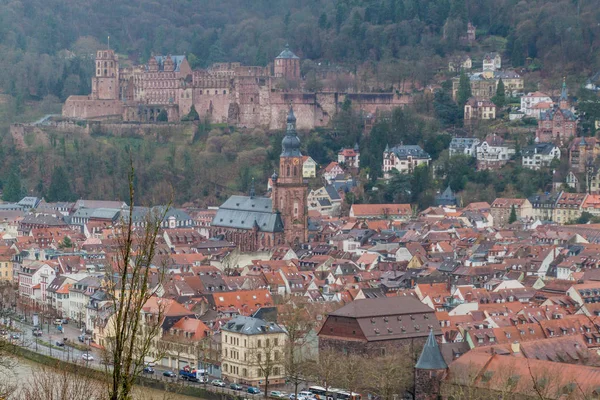 Aerial View Heidelberg Castle Germany — Stock Photo, Image