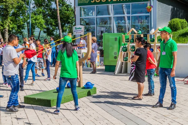 Almaty Kazakhstan June 2017 Real Life Angry Birds Game Kok — Stock Photo, Image