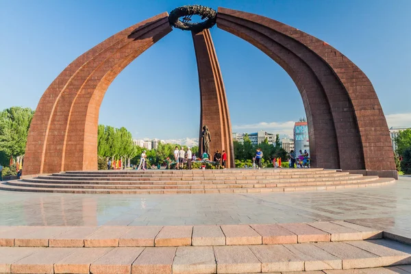 Bishkek Kyrgyzstan Maggio 2017 Monumento Alla Vittoria Durante Giornata Della — Foto Stock