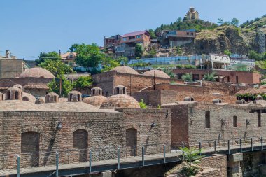 Gürcistan 'ın eski Tiflis kentindeki hamamlar.