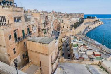 Malta 'nın başkenti Valletta' nın manzarası