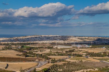 Malta adasının havadan görünümü