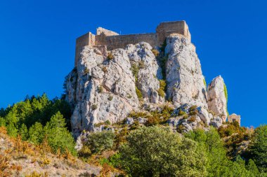 Aragon, İspanya 'daki Romanesk Şato Loarre