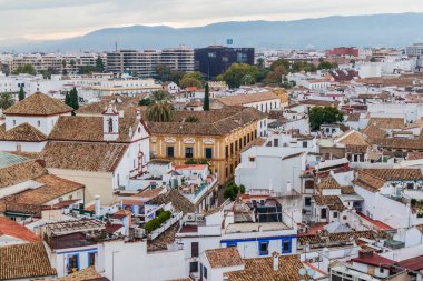 İspanya, Cordoba 'nın hava görüntüsü