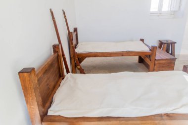 Birgu, Malta - 7 Kasım 2017: Birgu kasabası, Malta 'daki Fort St. Angelo' da oda