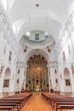 Toledo, İspanya - 23 Ekim 2017: Toledo, İspanya 'daki Cizvit Kilisesi (San Ildefonso)