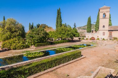 San Francisco Manastırı Granada, İspanya 'daki Alhambra kalesinde.
