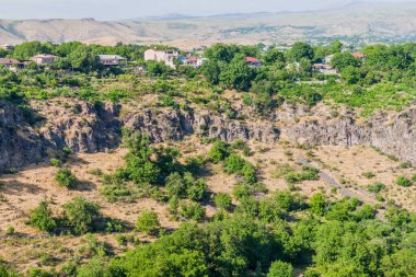 Ermenistan 'daki Garni köyü manzarası