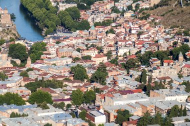 Gürcistan'ın başkenti Tiflis'in havadan görünümü