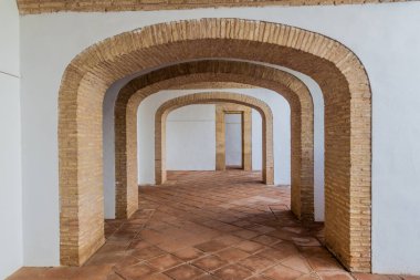 Cordoba, İspanya - 5 Kasım 2017: Cordoba, İspanya 'da Alcazar de los Reyes Cristianos' un İçişleri