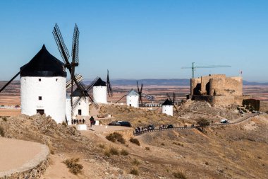 Consuegra, İspanya - 24 Ekim 2017: Consuegra Köyü, İspanya