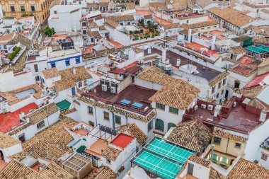 İspanya, Cordoba 'nın hava görüntüsü