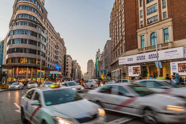 Madrid España Octubre 2017 Calle Gran Vía Edificio Carrión Madrid —  Fotos de Stock