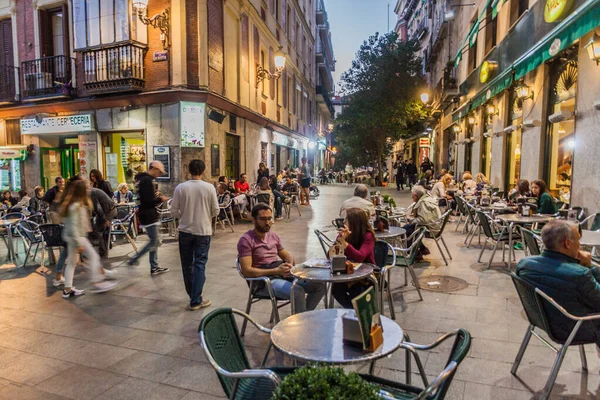 Madrid España Octubre 2017 Cafés Callejeros Centro Madrid —  Fotos de Stock