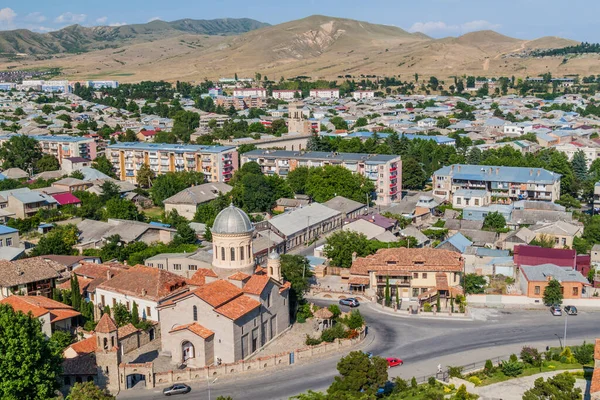Luftaufnahme Von Gori Mit Jungfräulicher Marienkirche Georgien — Stockfoto