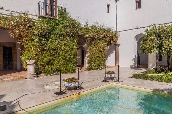 Courtyard Alcazar Los Reyes Cristianos Cordova Spagna — Foto Stock