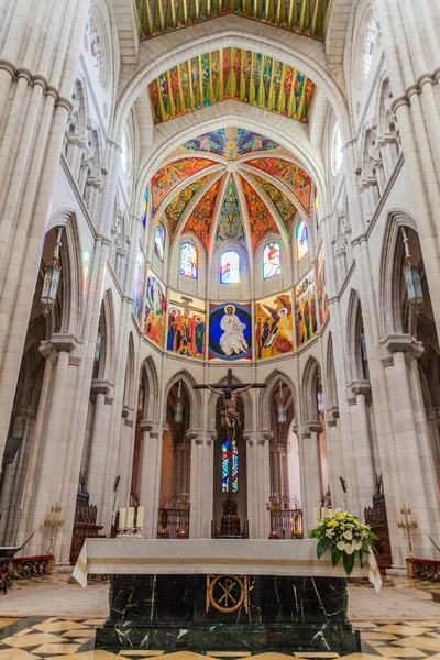 Madrid Espagne Octobre 2017 Intérieur Cathédrale Almudena Madrid Espagne — Photo