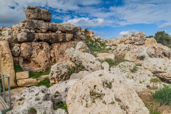 Megalithisch Tempelcomplex Ggantija Bij Xaghra Dorp Gozo Eiland Malta — Stockfoto