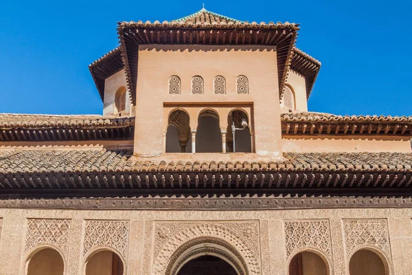 Budynek Pałaców Nasrid Palacios Nazaries Alhambra Granadzie Hiszpania — Zdjęcie stockowe