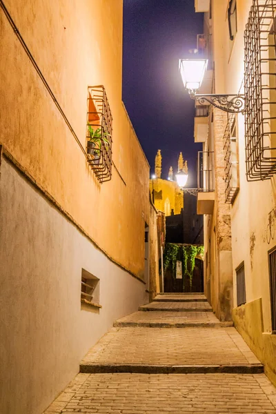 Calle Estrecha Centro Huesca España — Foto de Stock