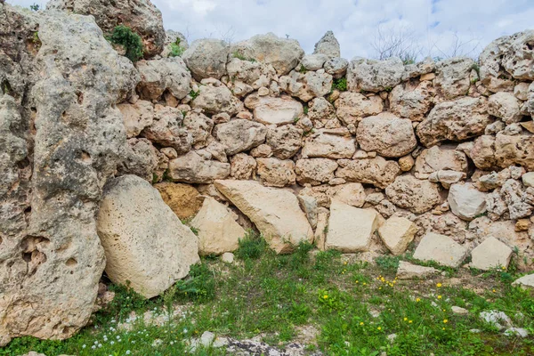 Megalitik Tapınak Kompleksi Ggantija Gozo Adası Ndaki Xaghra Köyü Yakınlarında — Stok fotoğraf