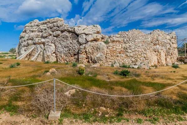 Complejo Templos Megalíticos Ggantija Cerca Del Pueblo Xaghra Isla Gozo — Foto de Stock