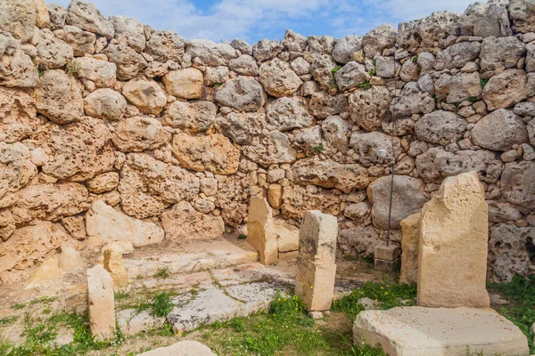Complejo Templos Megalíticos Ggantija Cerca Del Pueblo Xaghra Isla Gozo — Foto de Stock