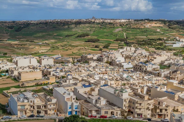 Luftaufnahme Der Viktoria Stadt Insel Gozo Malta — Stockfoto