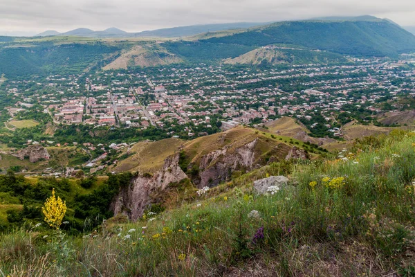 Pâturage Vue Aérienne Ville Goris Arménie — Photo