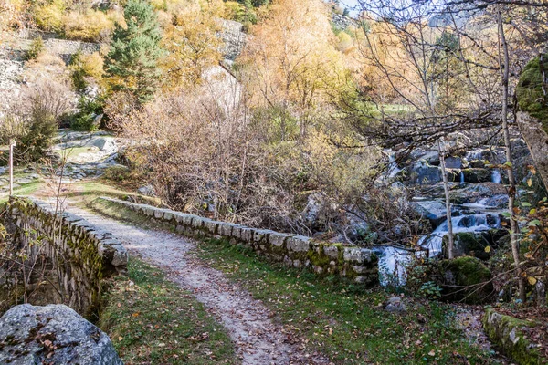 Kleine Steinbrücke Madriu Perafita Claror Tal Andorra — Stockfoto