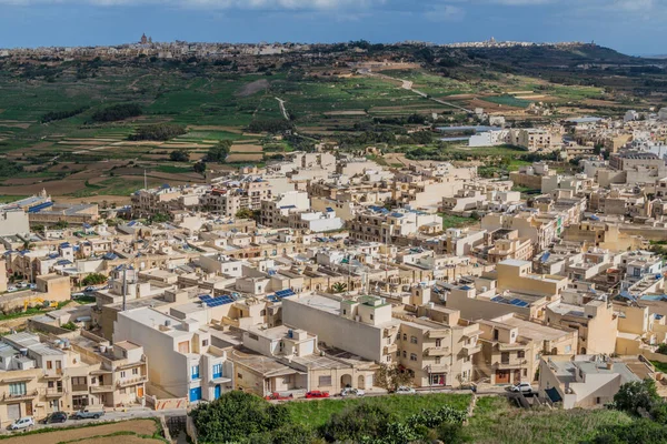 Luftaufnahme Der Viktoria Stadt Insel Gozo Malta — Stockfoto