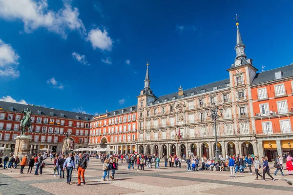 Мадрид Испания Октября 2017 Года Здания Площади Plaza Mayor Мадриде — стоковое фото